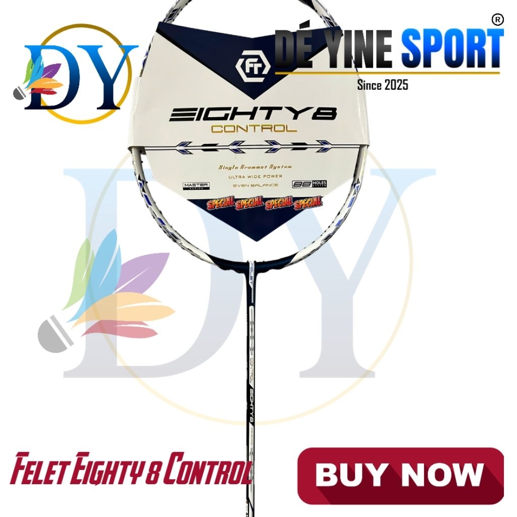 Vợt cầu lông Felet Eighty 8 Control chính hãng - tặng lưới, quấn cán, túi nhung