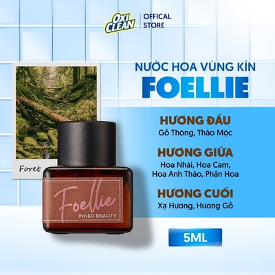 Nước hoa vùng kín Foellie Eaude Foret Hương Gỗ Thơm Ấm Áp Mãnh Liệt  Lưu Hương Cân Bằng pH Vùng Kín 5ml