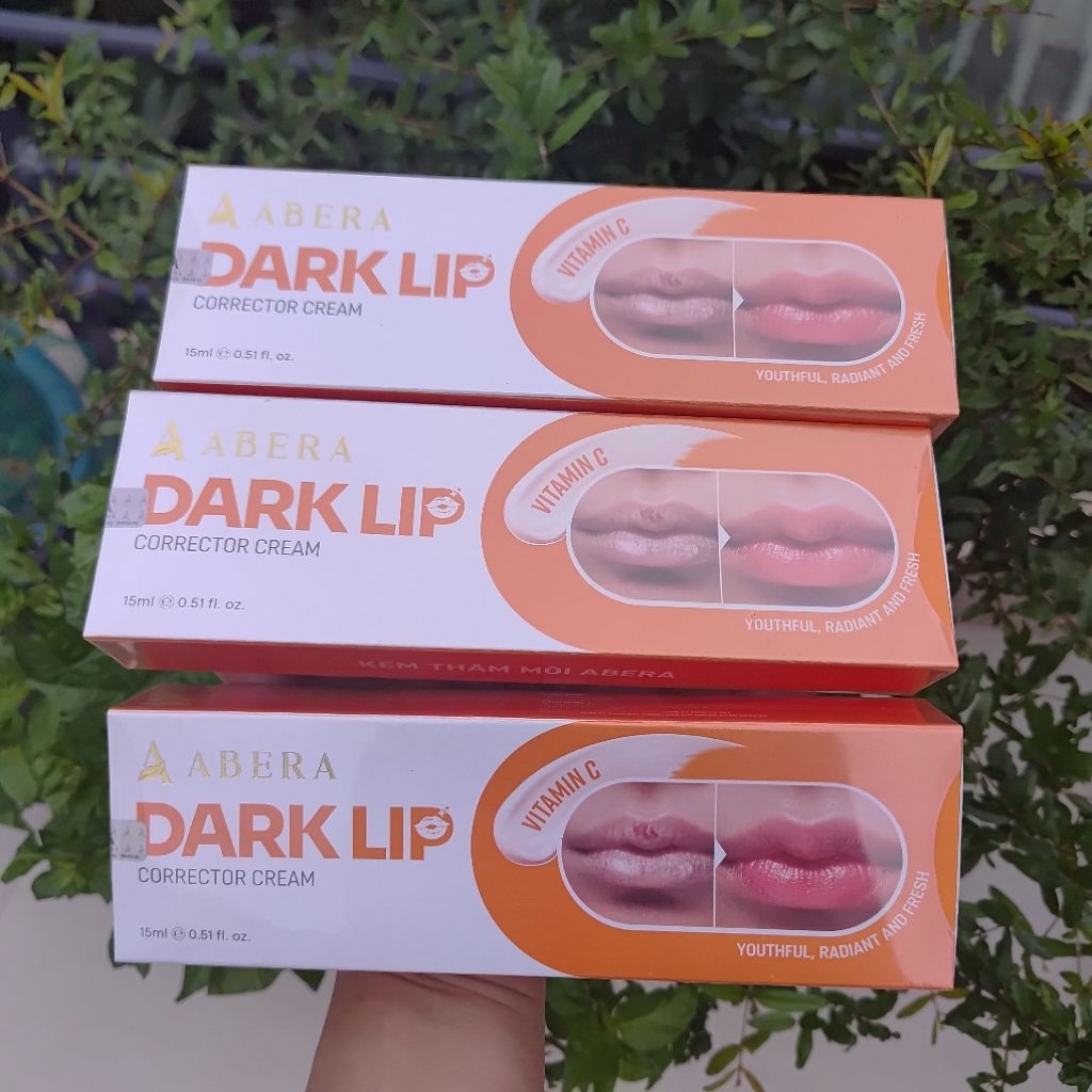 Bộ 3 Kem Thâm Môi Abera 15ml - Hỗ Trợ Giảm Thâm Môi, Bong Tróc, Cấp Ẩm Cho Môi, Dưỡng Môi Hồng Tự Nh
