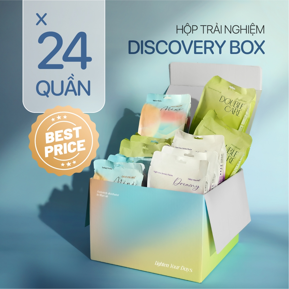 [DISCOVERY BOX] Mix 3 loại băng vệ sinh quần Cielo Stellato MINI, DOUBLE CARE, DREAMY, trọn bộ kỳ dâ