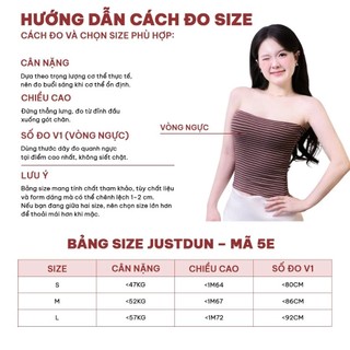 [Hàng Loại 1] Áo Ống Nữ JUSTDUN, Áo Ống Sọc Ngang Form Ôm Body - Chinh Trần Store