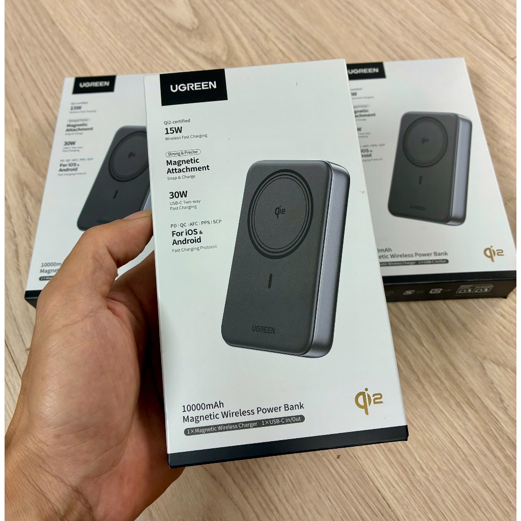 Pin Sạc Dự Phòng Không Dây Ugreen PB761 - Qi2 15W - PD 30W - Hít Nam Châm - 10.000 mAh - PPS