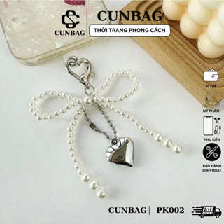 Charm Hình Nơ Kèm Trái Tim Nhung Da Bag PK002