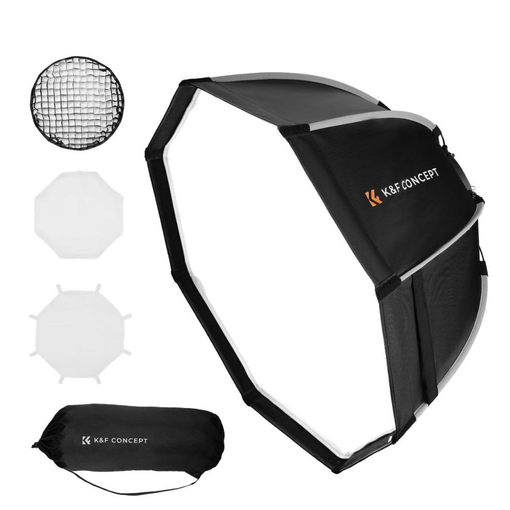 Tản sáng Softbox Bác Giác K&F CONCEPT 90cm thao tác nhanh | KF18.0007V2