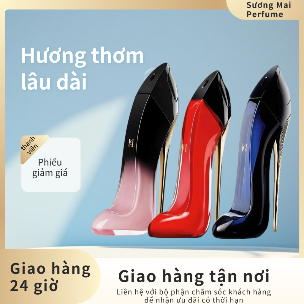 (Fullseal)  [ 80ML ] Nước hoa nữ guốc đen/đỏ Carolina Herrera Good Girl EDP - Very Good Girl - GOOD-