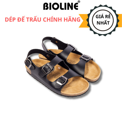Giày dép quai hậu nam nữ văn phòng đế trấu 2 quai ngang cực xinh BIOLINE - PU02