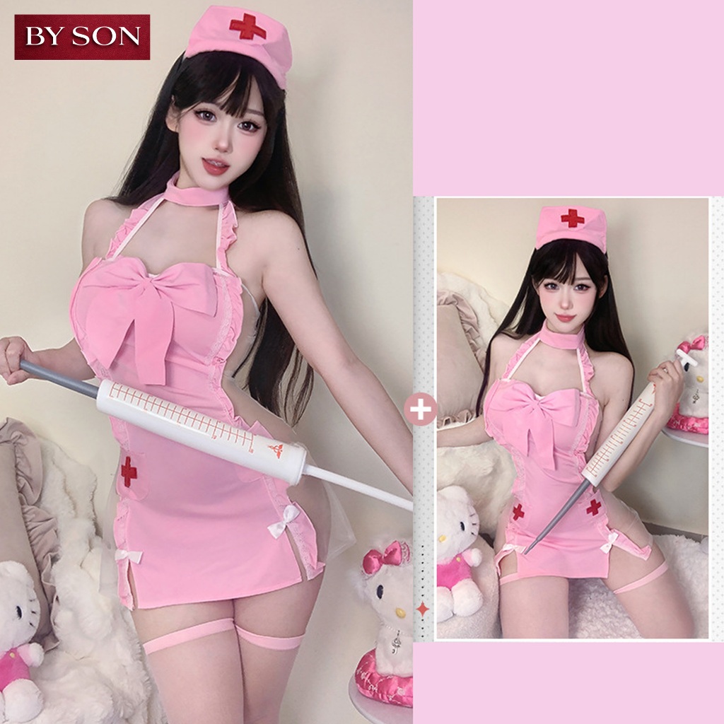 Váy Ngủ Cosplay Cô Y Tá Sexy Gợi Cảm Quyến Rũ Nóng Bỏng, Đồ Hóa Trang Cô Y Tá Khiêu Gợi