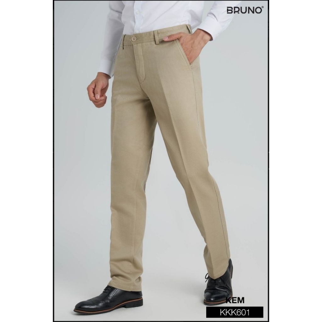 BRUNO-🔥MẪU MỚI📢[PHOM SUÔNG K LY]-Quần kaki nam BRUNO phom suông k ly 540k