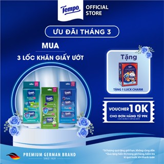 [COMBO 3 LỐC] Khăn Uớt Mini Tempo Protect Ngăn Ngừa Vi Khuẩn Cao Cấp An Toàn