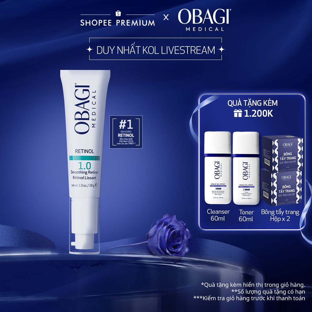 [Obagi x KOL] [PHIÊN BẢN MỚI] Kem Chống Lão Hóa & Tái Tạo Da Obagi Retinol 1.0 28g