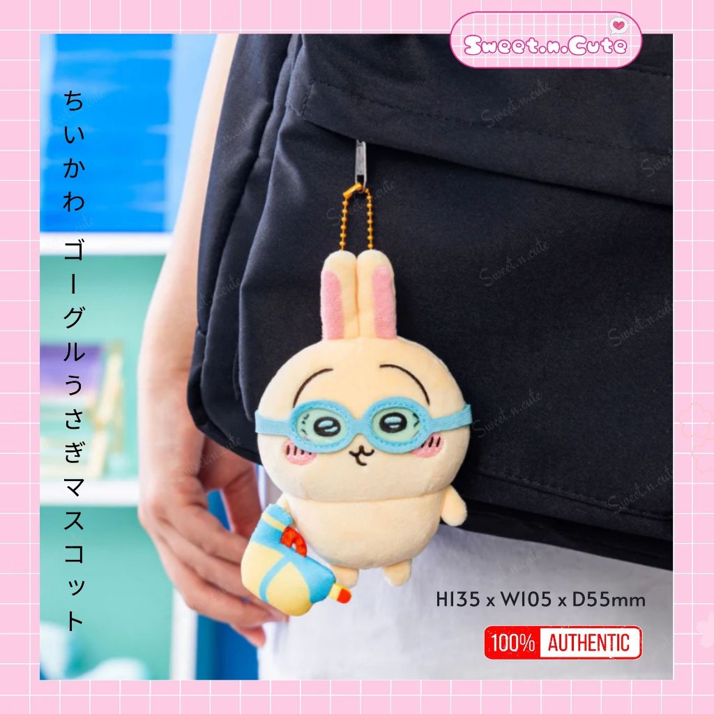 [Chính hãng Nhật - Full tag] Móc khóa thú bông Chiikawa Goggle Usagi Mascot
