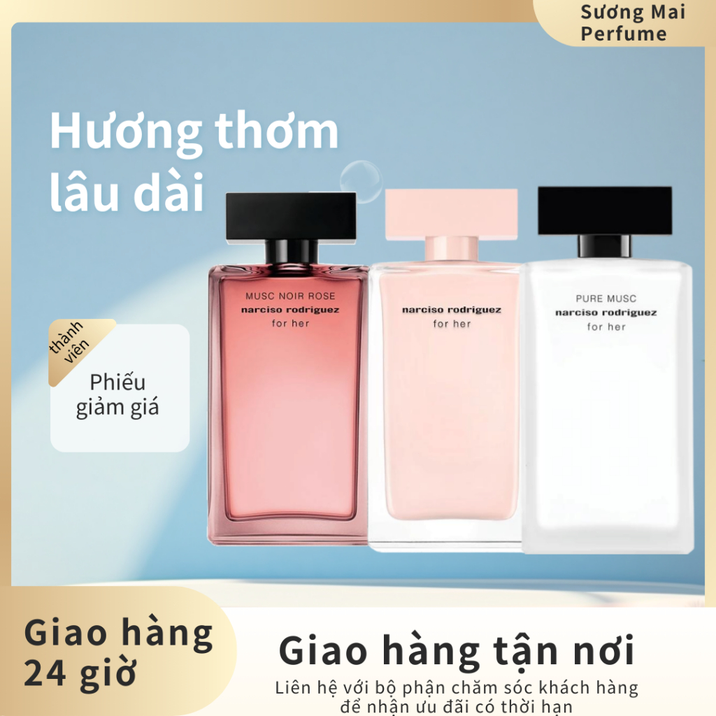[ Fullseal ] Nước Hoa Nữ Authentic Narciso Rodriguez Pure Musc For Her / Rose-For-Her / Pure-For-Her