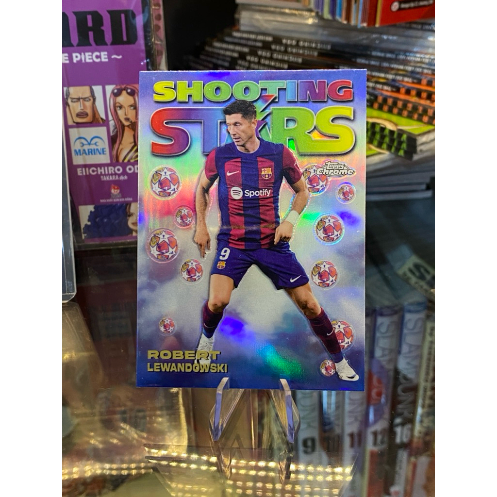 [Hiếm] Thẻ Cầu Thủ Robert Lewandowski Topps UEFA Club Competitions FC Barcelona SHOOTING STARS