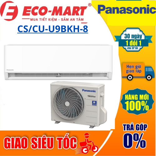 U9BKH Điều hòa Panasonic cao cấp 1 chiều 9000Btu Inverter CS/CU-U9BKH-8, máy lạnh 1 hp