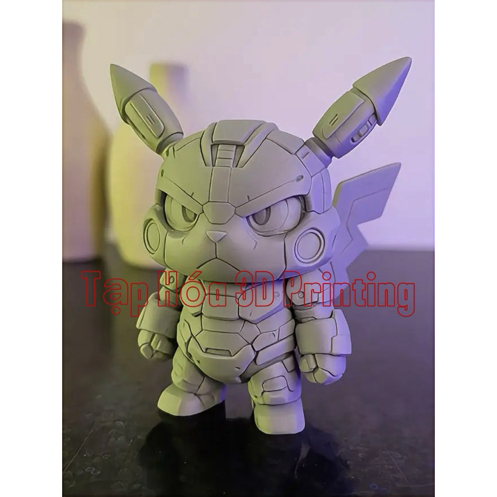 Mô Hình Pikachu Máy Móc - Nhựa PLA - Angry Pikachu