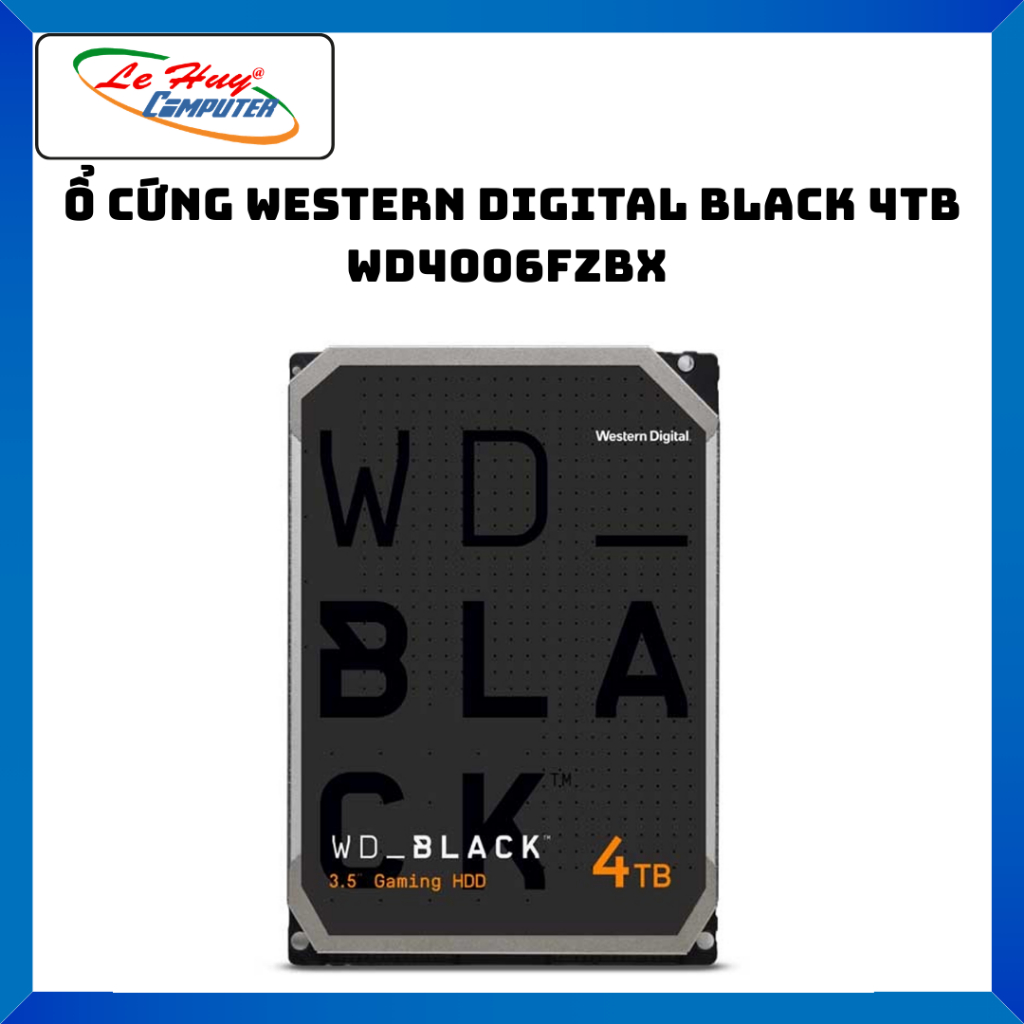 Ổ Cứng Western Digital Black 4TB WD4006FZBX (3.5Inch/ 7200rpm/ Cache 256MB/ SATA3) - Hàng Chính Hãng