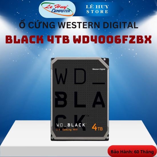 Ổ Cứng Western Digital Black 4TB WD4006FZBX - Hàng Chính Hãng