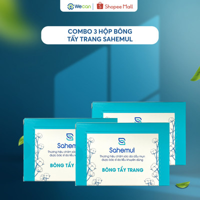 [Quà tặng] 03 Hộp Bông Tẩy Trang Sahemul