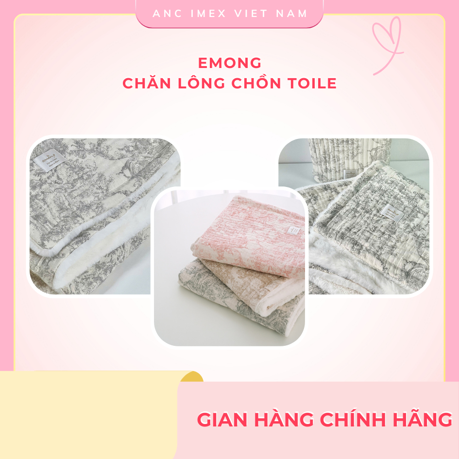 Chăn lông Toile Emong- 2 size(S,L)