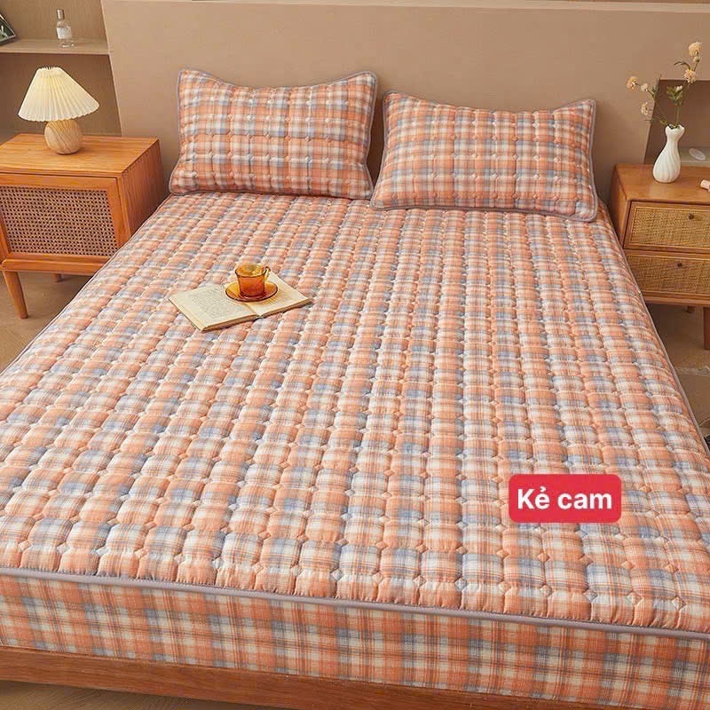 Combo Drap Giường Cotton 3 Món Chăn Ga Gối – Bo Chun 4 Góc Đủ Size M2 M4 M5 M6 M8 2M2