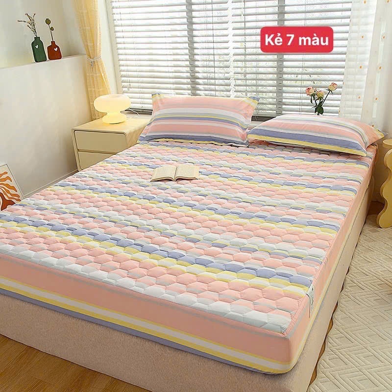 Bộ Drap Giường Chăn Ga Gối Cotton 3 Món – Bo Chun Cao Cấp Thoáng Khí Đủ Size M2 M4 M5 M6 M8 2M2