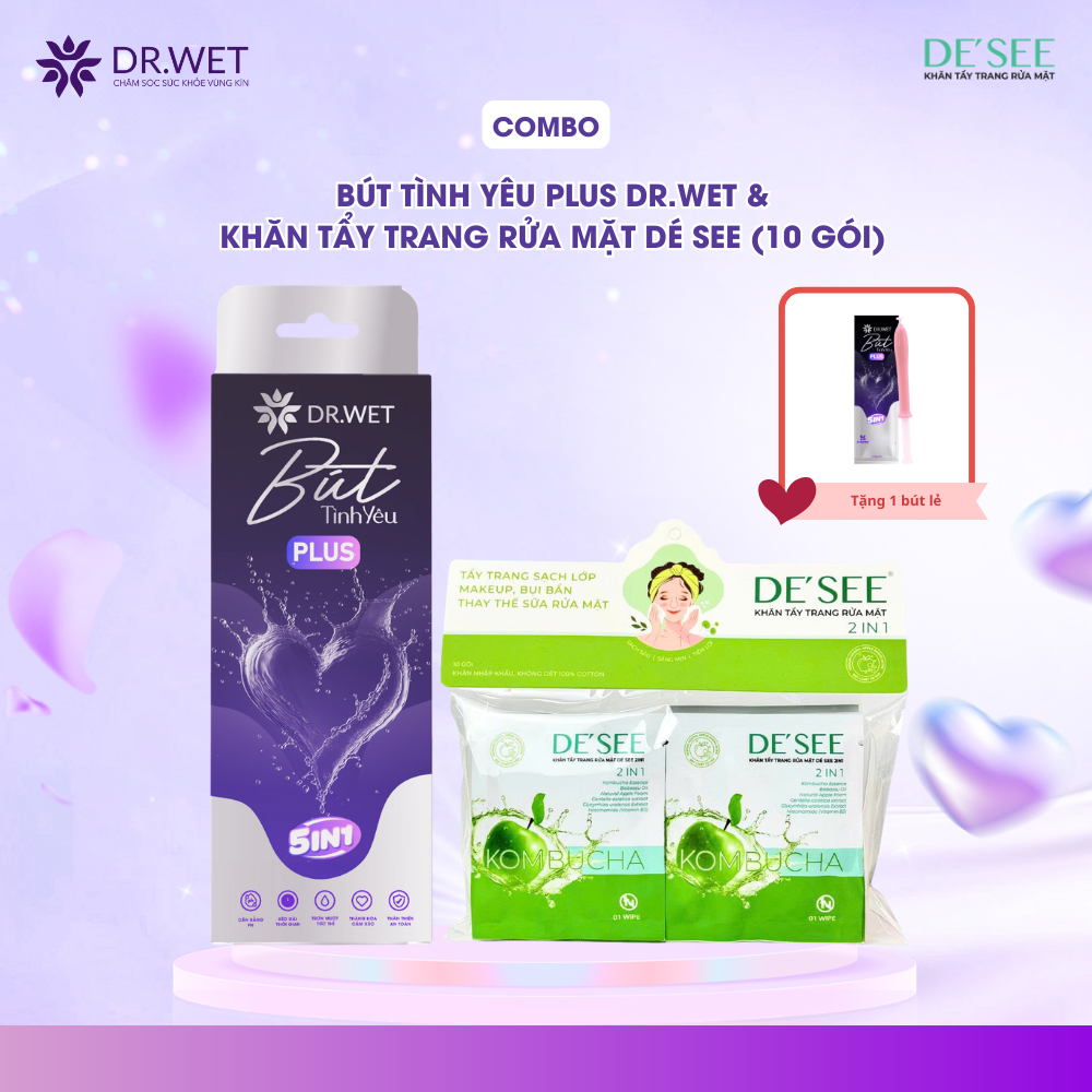 Combo Sản Phẩm Dr.Wet và Khăn Tẩy Trang DÉ SEE Dr.Papie