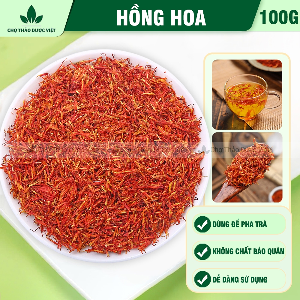 Hồng hoa khô 100g, nhụy hoa hồng Tây Tạng, giúp điều hòa kinh nguyệt, cân bằng nội tiết tố, đẹp da