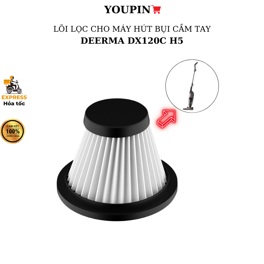 Lõi lọc cho máy hút bụi Deerma DX120C (Hàng Chính hãng)