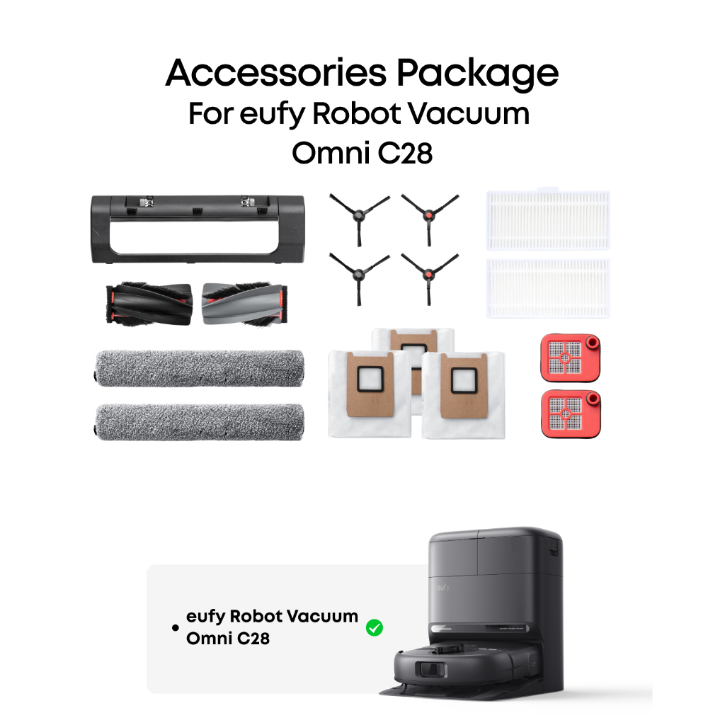 Phụ kiện thay thế dành cho eufy Omni C28 - Phụ kiện chính hãng cho Robot hút bụi lau nhà