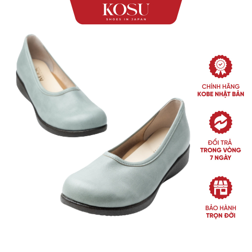 Giầy da KOSU nữ cao 2,5cm, giày Oblique Toe nhẹ êm Nhật Bản KS-23130