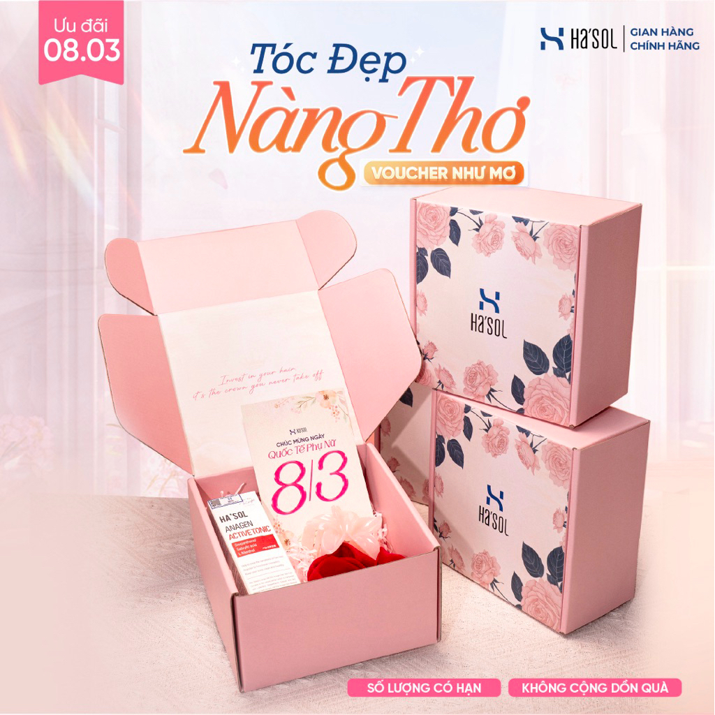 [Set Quà tặng] Xịt HASOL Dưỡng Tóc Dành Cho Tóc Rụng Mỏng Yếu Ha'sol Anagen Scalp Active Tonic 100ml