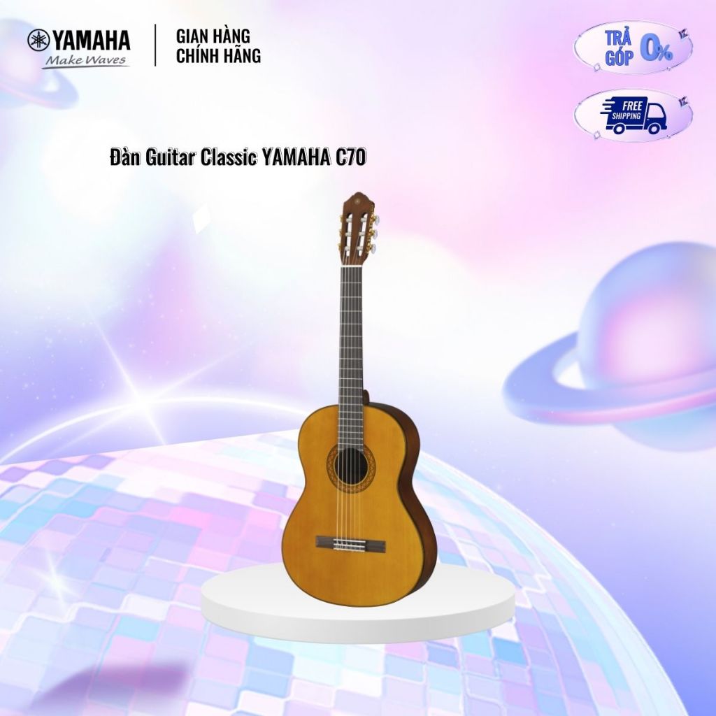 Đàn Guitar Classic YAMAHA C70 - Mặt đàn gỗ vân sam, mặt sườn và lưng đàn từ Tonewood