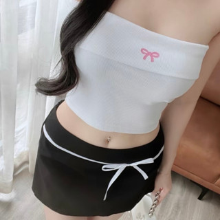 Áo Croptop, Áo Ống, Áo Quây Tube Nơ Ngực Xinh Xắn Chất Thun Mịn Co Giãn Nữ