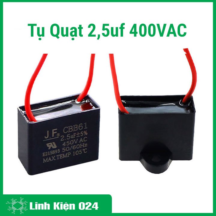 TỤ QUẠT 2,5UF 400VAC 50/60HZ