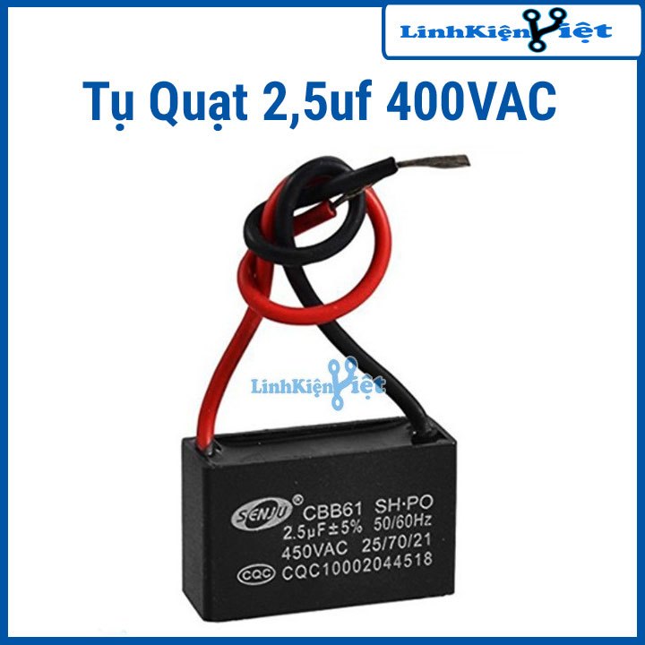 TỤ QUẠT 2,5UF 400VAC 50/60HZ
