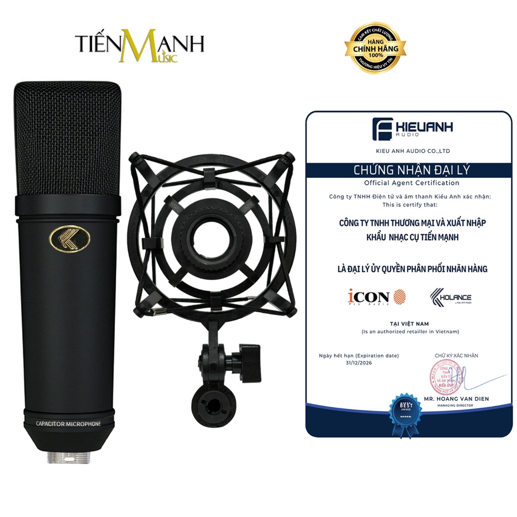Micro Kolance KL250 - Mic Thu Âm Condenser 48V Livestream Phòng Studio KL-250 Microphone