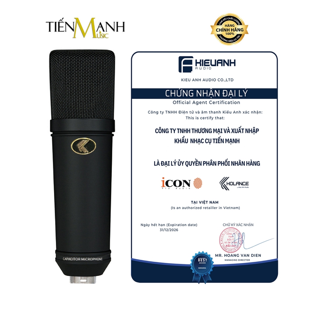 Micro Kolance KL250 - Mic Thu Âm Condenser 48V Livestream Phòng Studio KL-250 Microphone