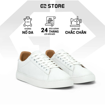Giày thể thao G2 Hera white giày sneaker nam trắng đế êm nhẹ cao cấp, dễ phối đồ, chạy bộ thoải mái