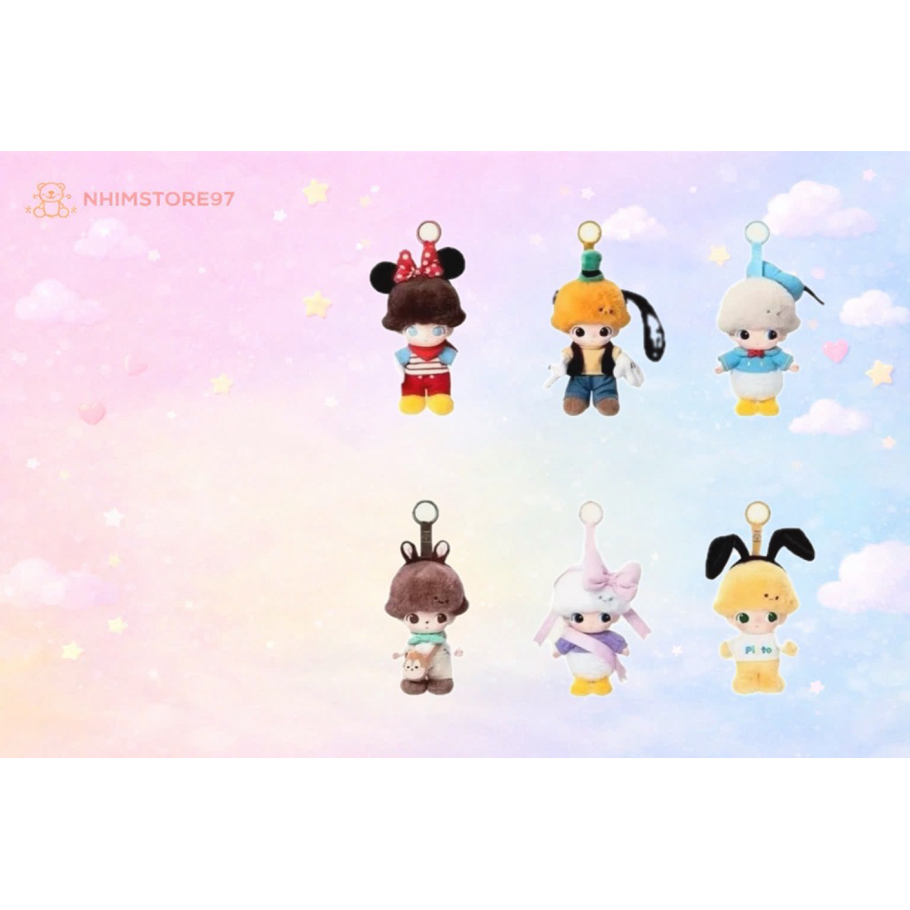 (SẴN HỎA TỐC HN) Móc khóa bông Dimoo Mickey Dimoo World×Disney hàng chính hãng pop.mart