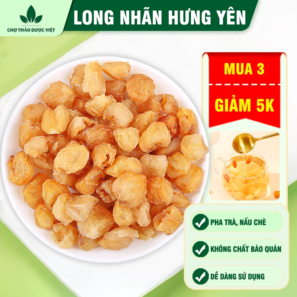 Long nhãn Hưng Yên 100g, long nhãn sấy khô, trà long nhãn cùi dày, nấu chè sen, pha trà vị ngọt tự nhiên