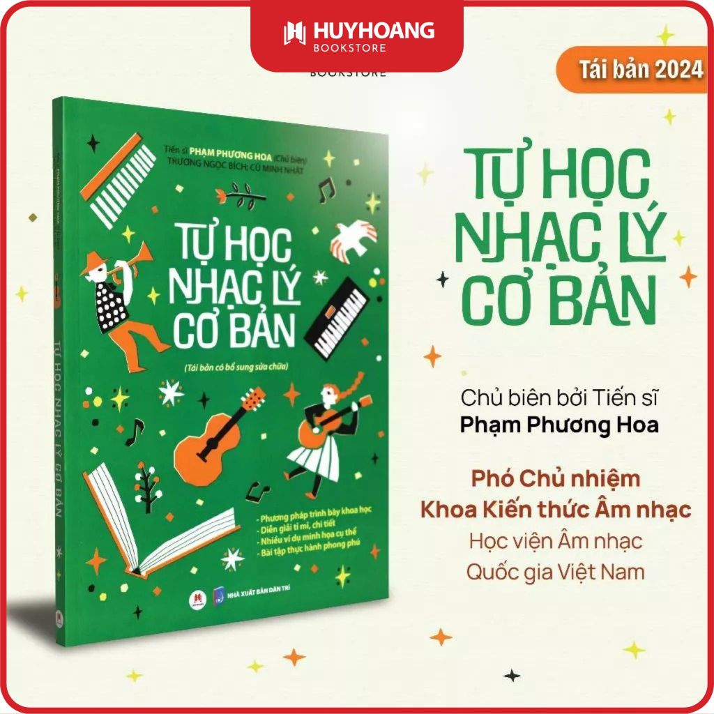 Sách Tự Học Nhạc Lý Cơ Bản, tự học nhạc lý căn bản, sách học nhạc, Huy Hoàng Bookstore