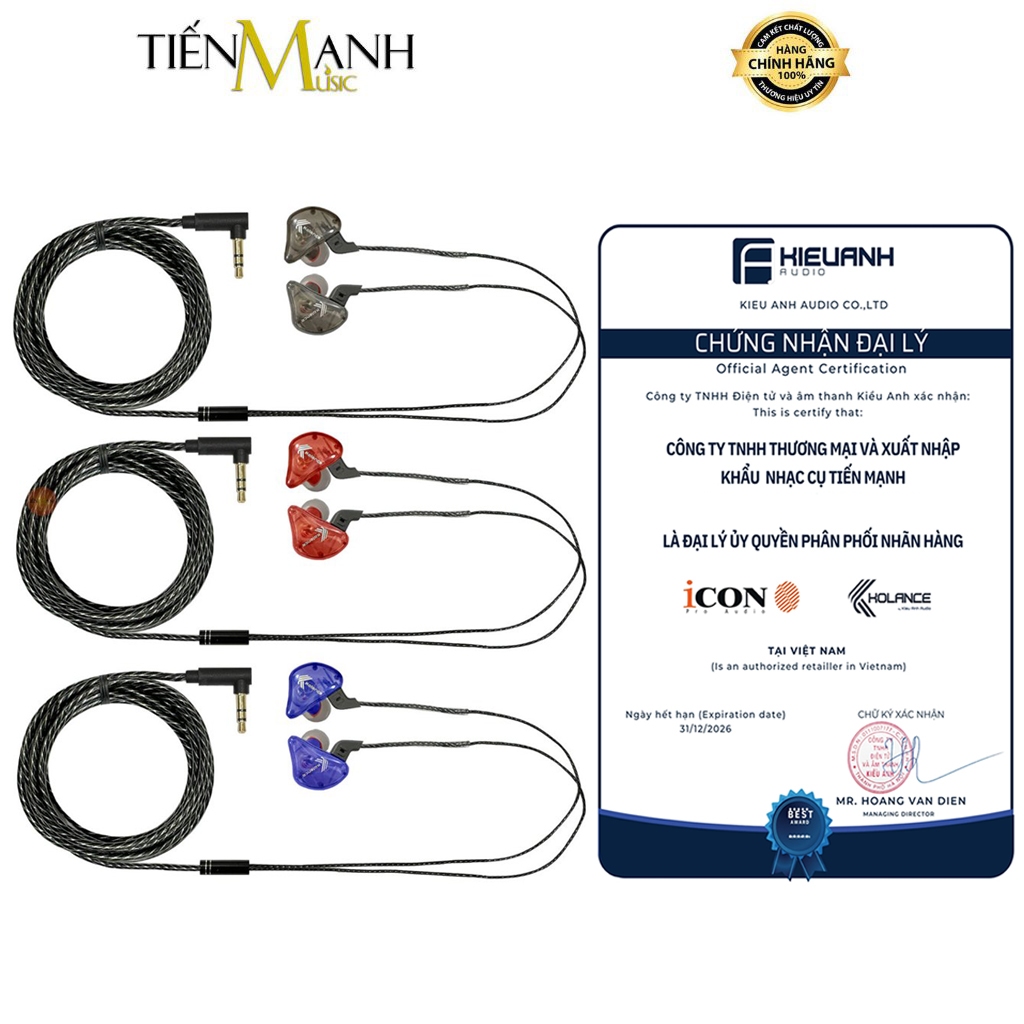 Tai Nghe Kiểm Âm Nhét Tai In ear Kolance MK-686 Studio Monitor Headphones MK686