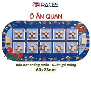 Bộ Ô Ăn Quan Trò Chơi Dân Gian Chất Liệu Bạt Chống Nước, Quân Gỗ Thông - SGAME