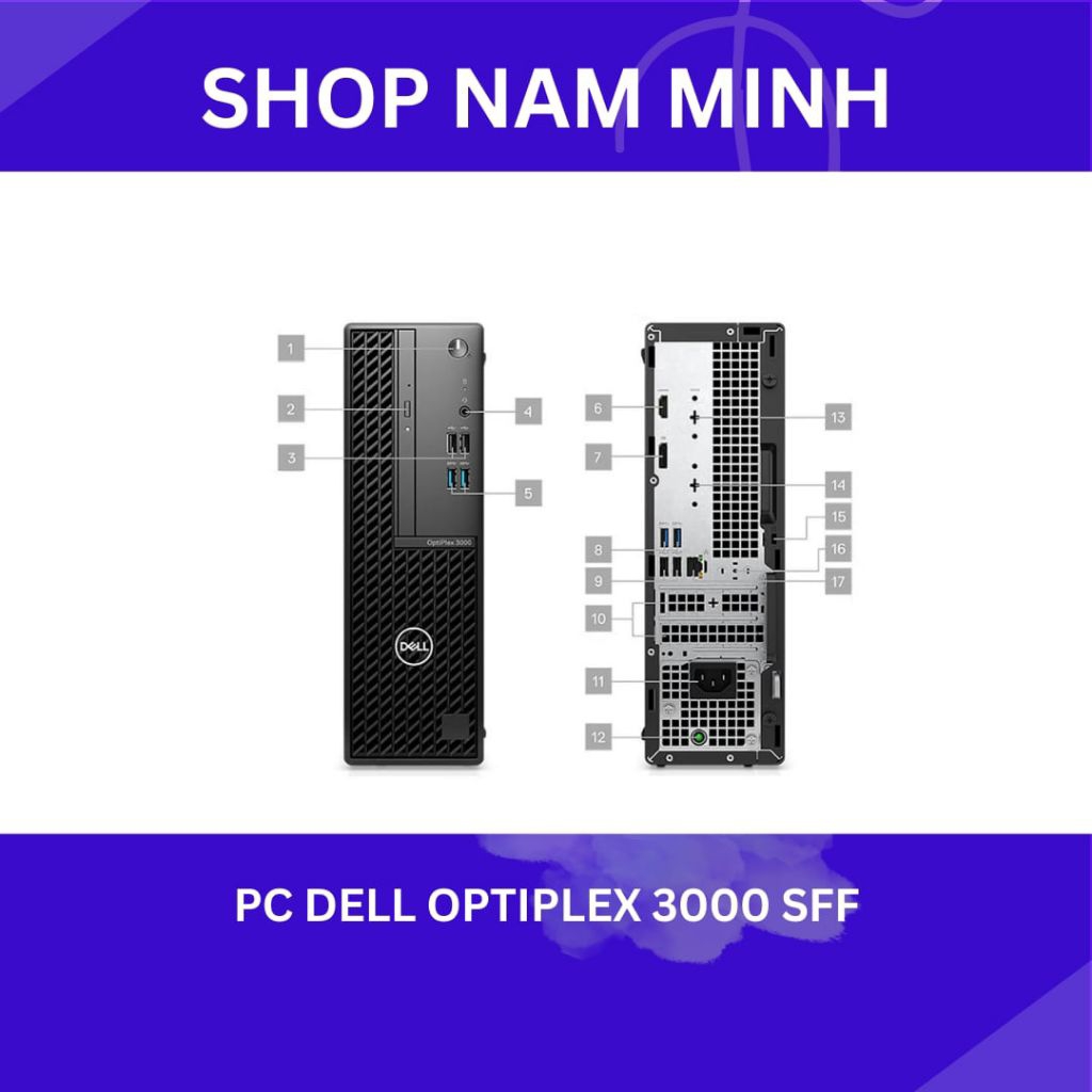 Máy tính bộ Dell OptiPlex 3000 SFF i5-12500 | 8GB | 512GB | Ubuntu Linux 20.04 | 1yr). hàng new bảo 