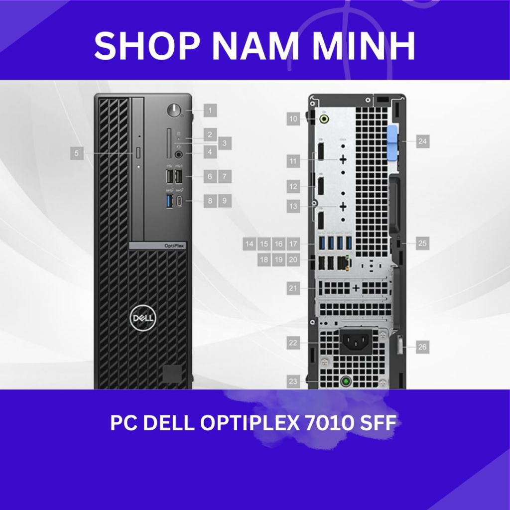 Máy đồng bộ DELL OPTIPLEX 7010 SFF (I5 13500 8GB/256GB/ K+M/ĐEN). hàng new bảo hành 12 tháng.