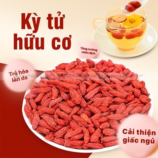 Kỳ tử Ninh Hạ 1kg, trà kỳ tử hữu cơ, hạt to, tròn, màu đỏ đẹp, pha trà, hầm canh, tốt cho sức khỏe