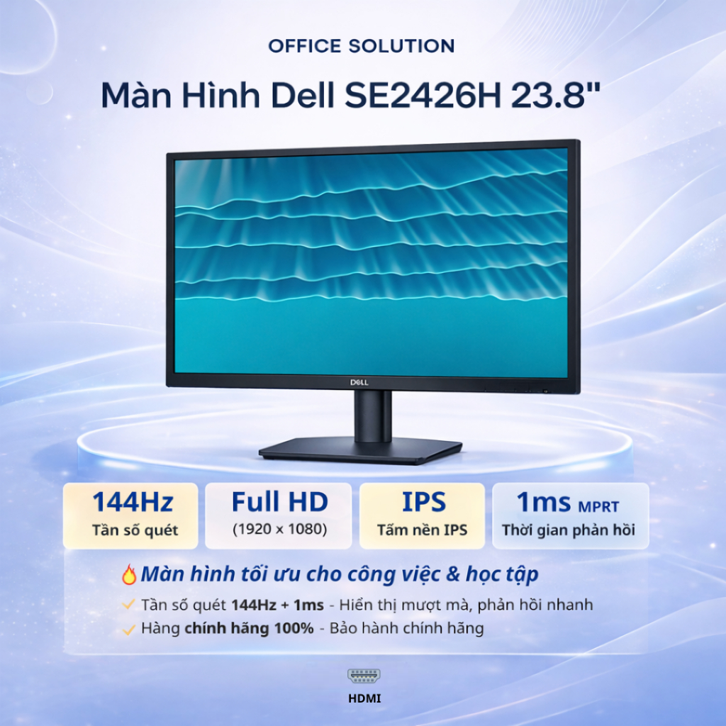 Màn Hình Dell SE2426H 23.8 Inch FHD IPS 144Hz 1ms MPRT Viền Mỏng HDMI - Hàng Chính Hãng