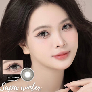 [Kèm Quà] Lens Xám Đen Giãn Tròng SAPA WINTER | Kính Áp Tròng Khói Vân Đá Khuất Tròng Nhẹ Giãn Tròng