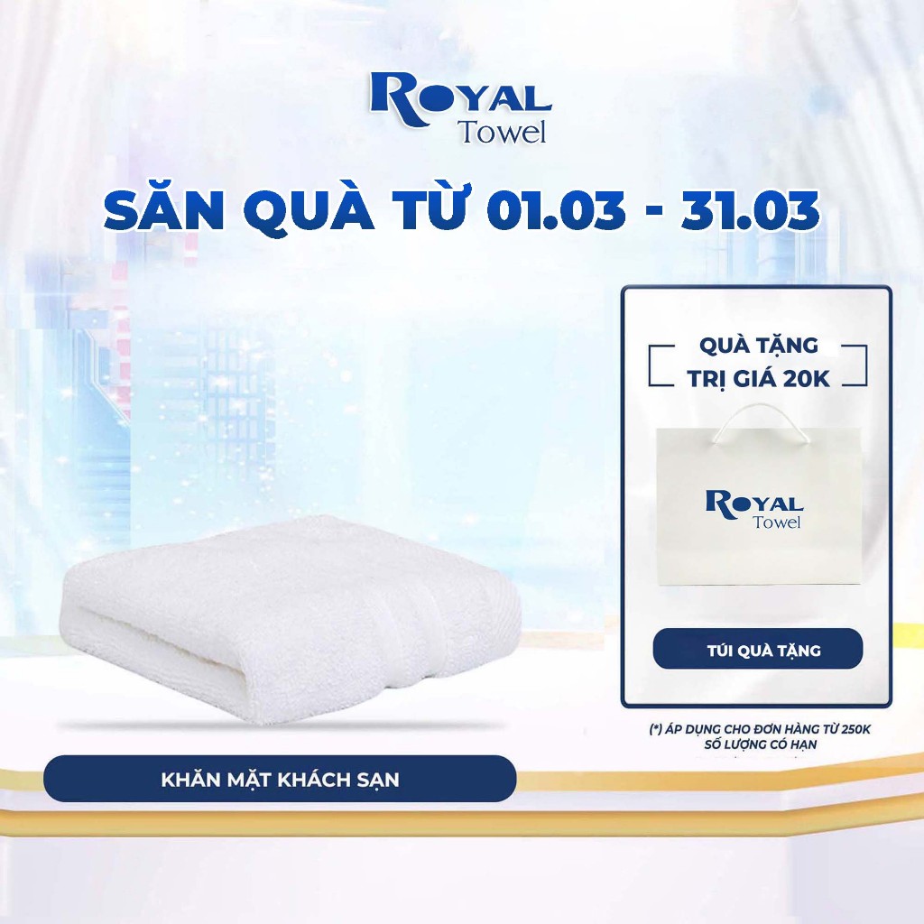 Khăn Mặt Khách Sạn Royal 30x50cm Với Sợi Bông 100% Cotton
