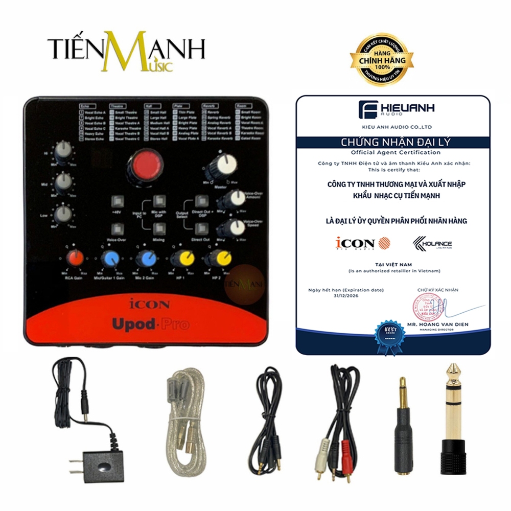 [Chính Hãng] Soundcard Icon Upod Pro Bộ Thu Âm Thanh, Livestream, Hát Karaoke Sound Card Audio Inter